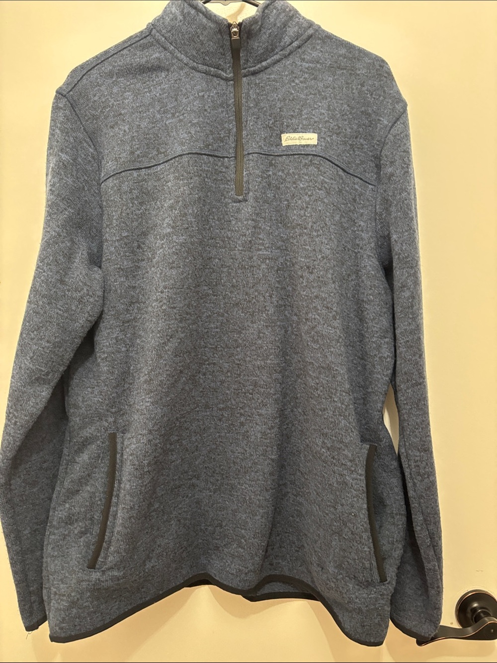 Eddie Bauer Gray Half-Zip Fleece Pullover Sz L